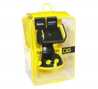 Автодержатель для телефона Hoco CA5 Black Yellow, на присоске